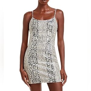 Alice‎ + Olivia Snake Skin Faux Leather Mini Dress Size 2